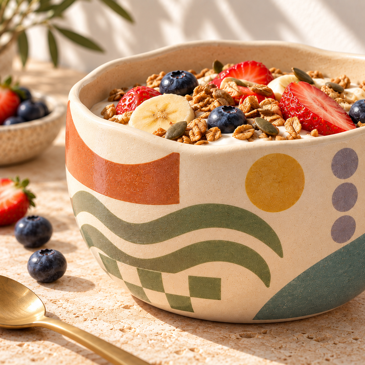 Pasjig® Earthen Geo Breakfast Cereal Bowl