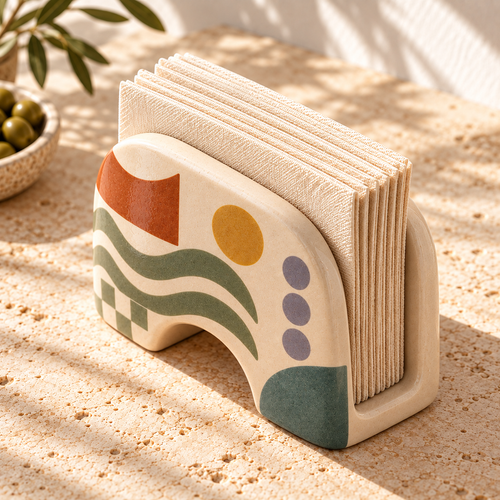 Pasjig® Earthen Geo Arched Napkin Holder