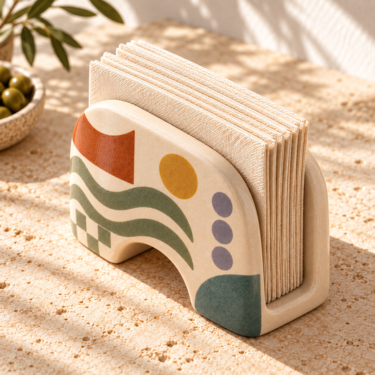 Pasjig® Earthen Geo Arched Napkin Holder